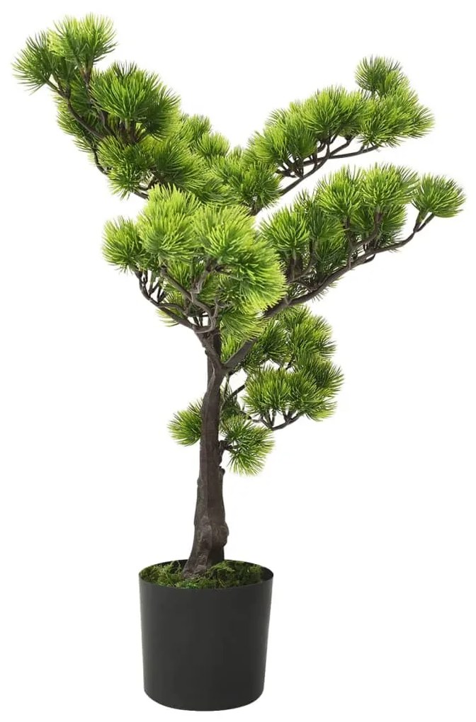 Bonsai pinus artificial com vaso 60 cm verde