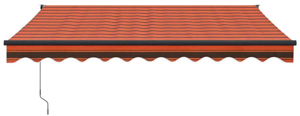 Toldo retrátil automático 3x2,5 m laranja e castanho