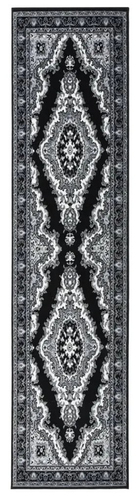 vidaXL Passadeira 80x400 cm polipropileno preto