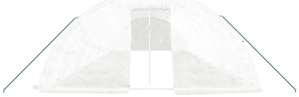 Estufa com estrutura de aço 70 m² 14x5x2,3 m branco
