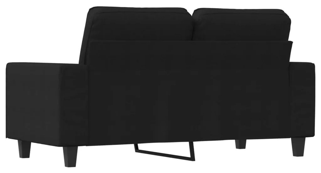 Sofá de 2 lugares tecido 120 cm preto