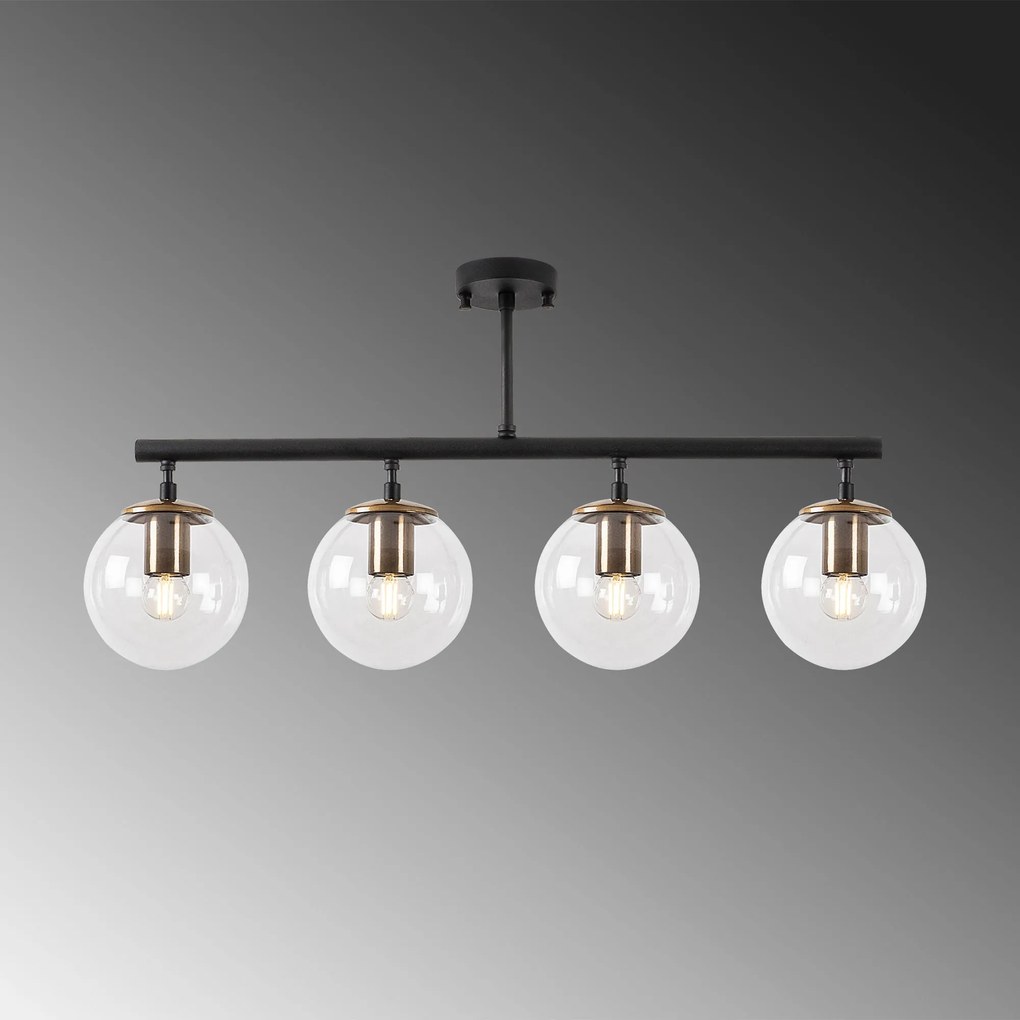 Chandelier Fazli – Preto Antigo – 70 x 15 x 35 cm