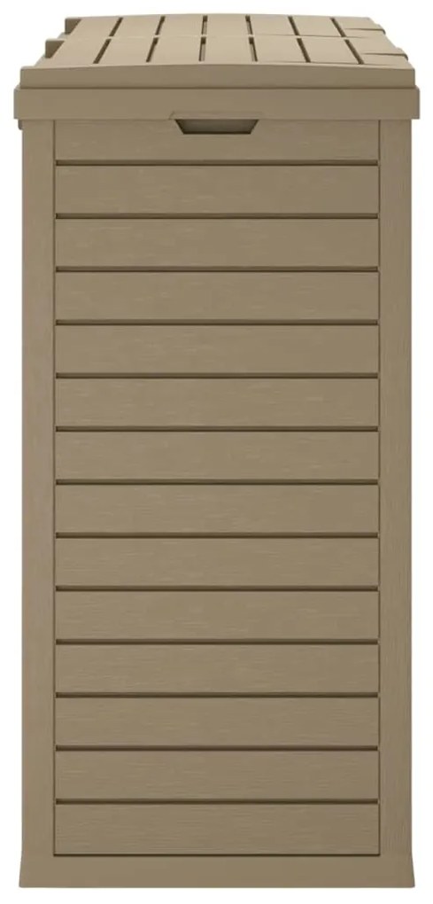 Caixote lixo exterior 78x41x86 cm polipropileno castanho-claro