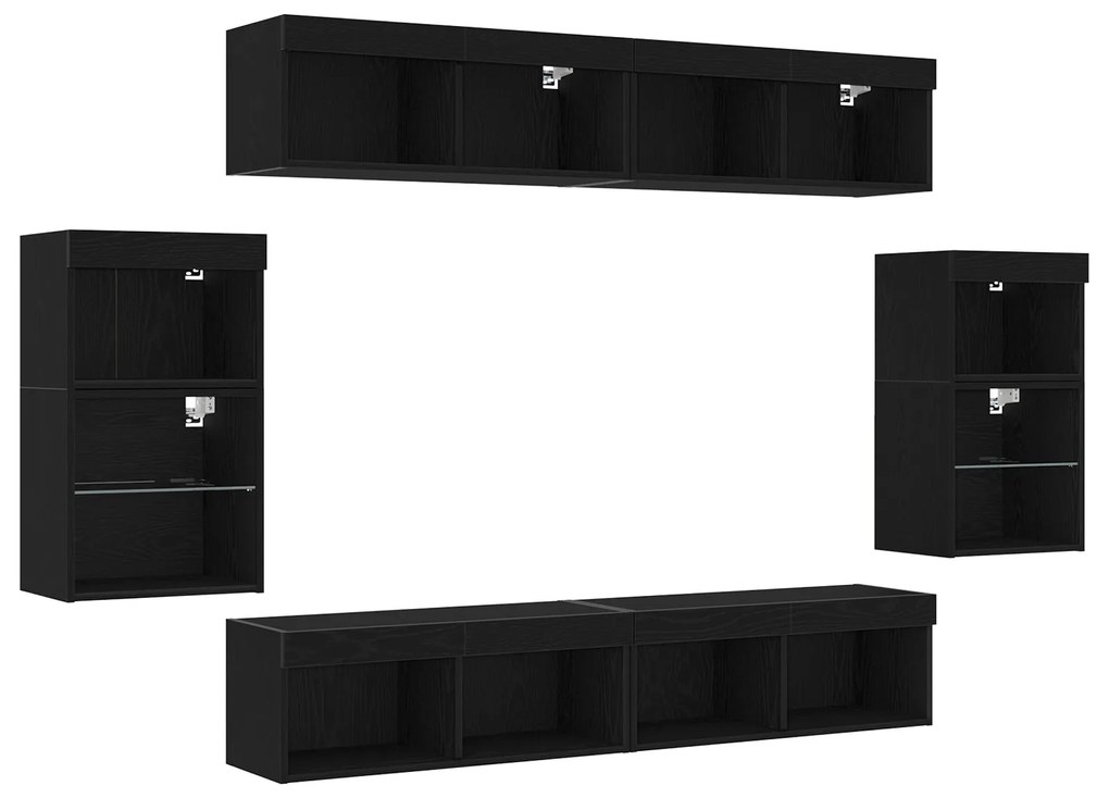 Prateleira Flutuante vidaXL 2 pcs Carvalho Preto 40x28,5x40 cm Madeira