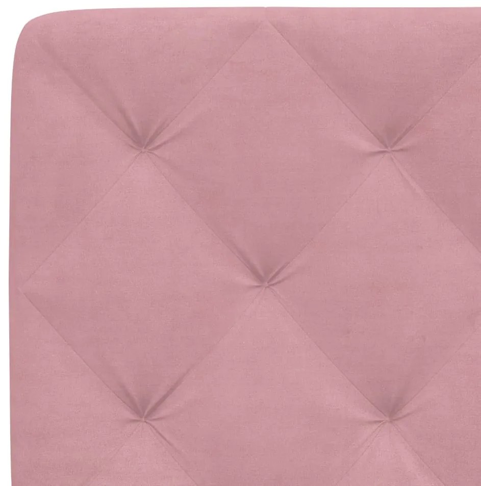 Almofadão de cabeceira 160 cm veludo rosa