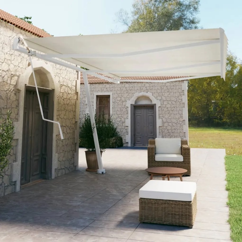 Toldo automático independente 600x350 cm cor creme