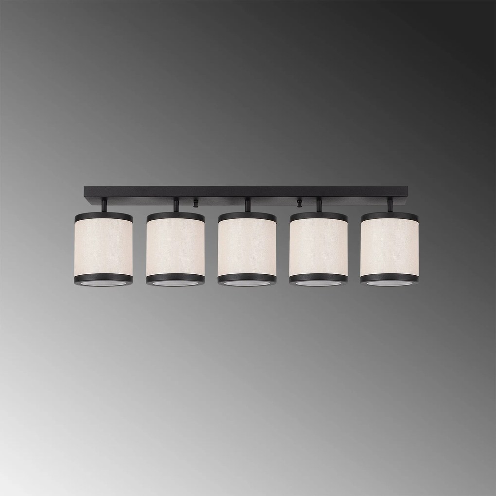 Candeeiro de Teto Way – Preto/Branco – 84 x 20 x 21 cm