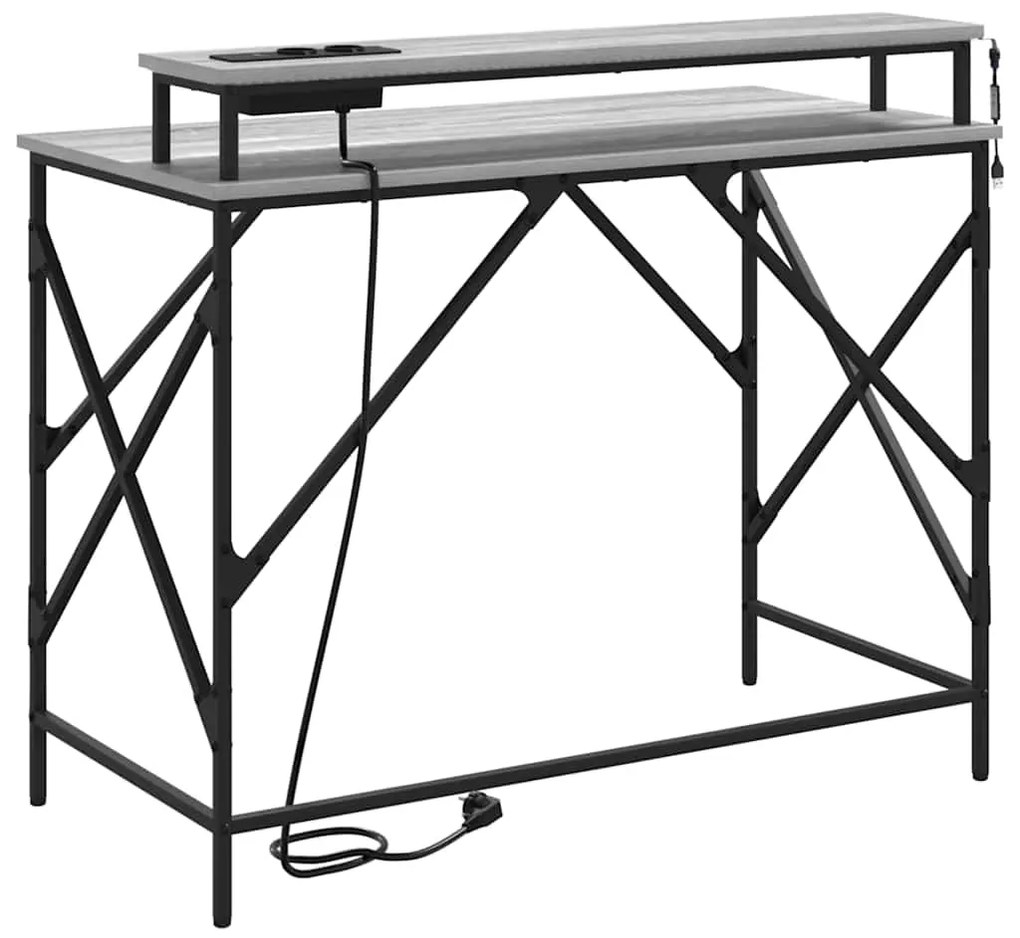 Mesa Sonoma cinzento 100 x 50 x 86.5 cm Madeira processada