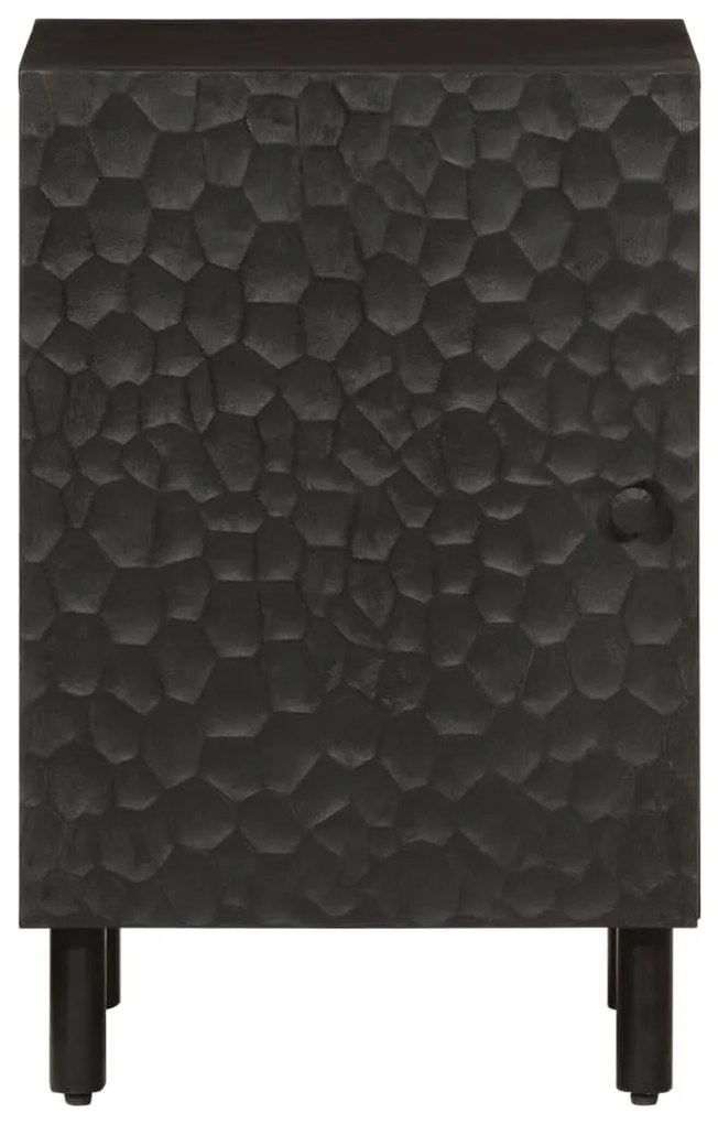 Armário de casa de banho 38x33x58 cm mangueira maciça preto