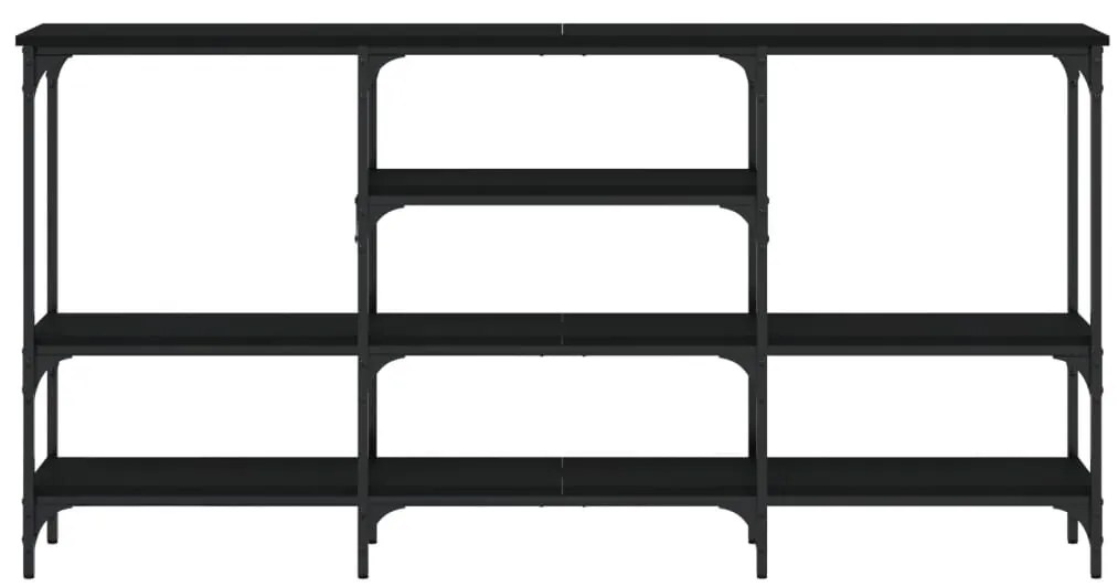 Mesa consola 160x29x80 cm derivados de madeira preto
