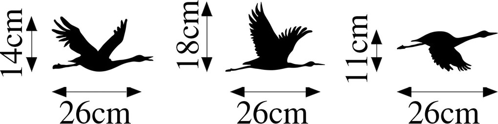 Acessório Decorativo de Parede Migrant Birds – Preto – 14 x 26 cm, 18