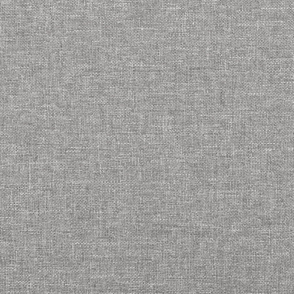 Estrutura de cama sem colchão 90x200 cm tecido cinzento-claro