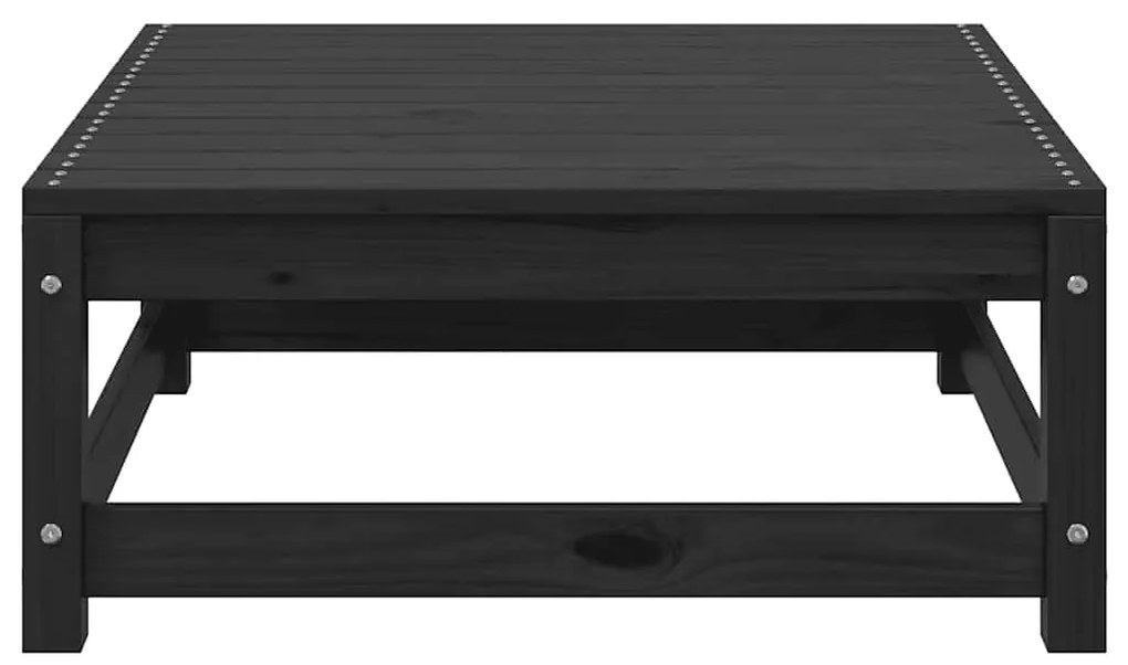3 pcs conjunto lounge de jardim pinho maciço preto