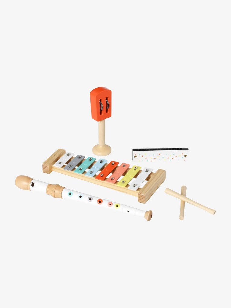 Agora -30%: Conjunto de 4 instrumentos musicais, em madeira FSC® vermelho