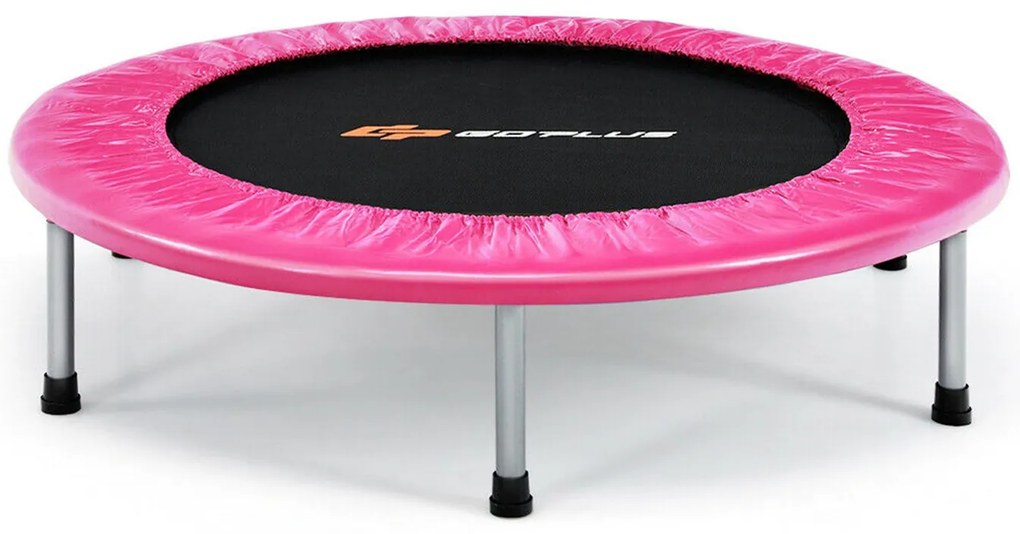 Mini Trampolim Dobrável com Molas e Capa Acolchoada - Vermelho