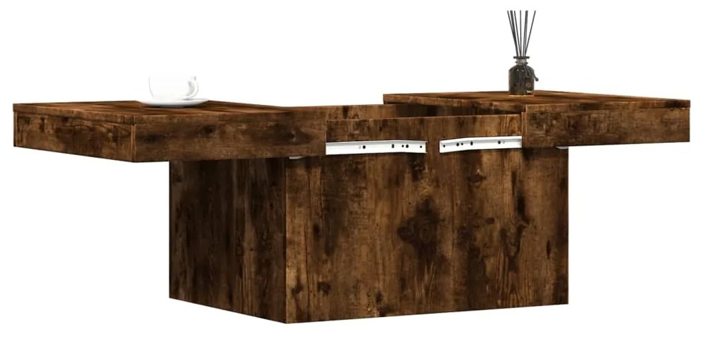 Mesa de centro 80x55x40 cm derivados de madeira carvalho fumado
