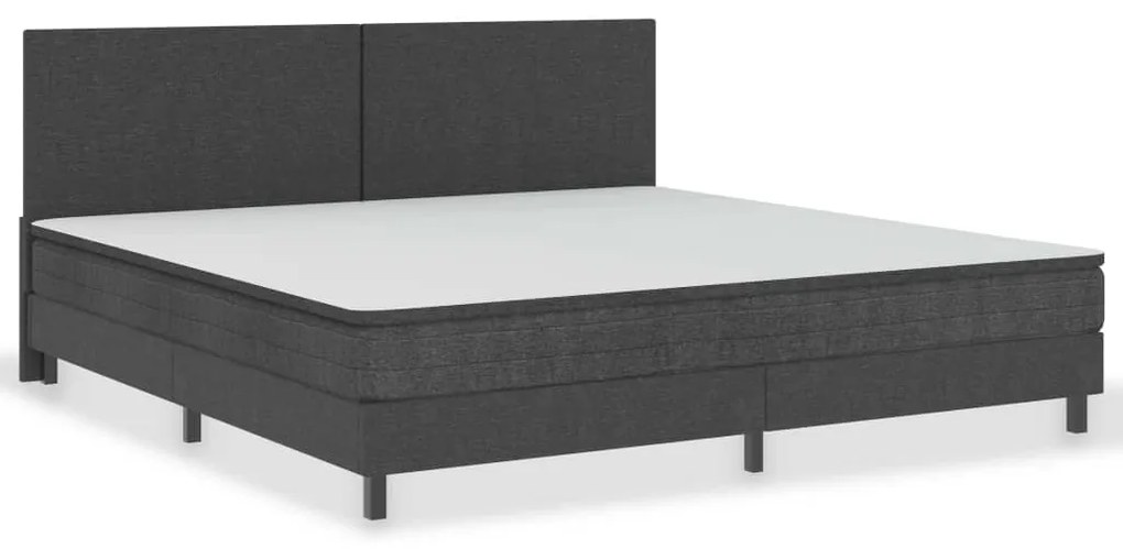 Cabeceira de cama 200x200 cm tecido cinzento-escuro