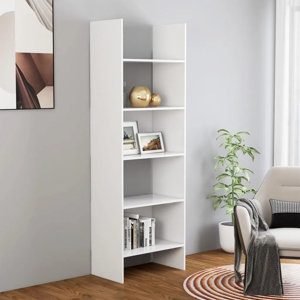 vidaXL Estante 60x35x180 cm contraplacado branco
