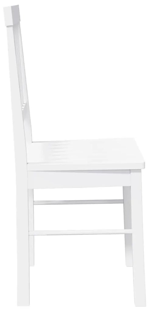 Cadeiras de jantar 2 pcs madeira de seringueira maciça branco