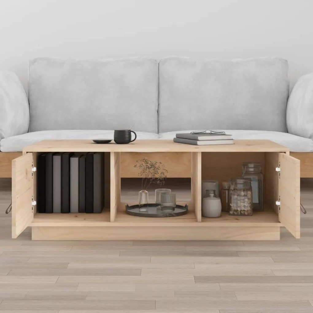 Mesa de centro 100x50x35 cm pinho maciço