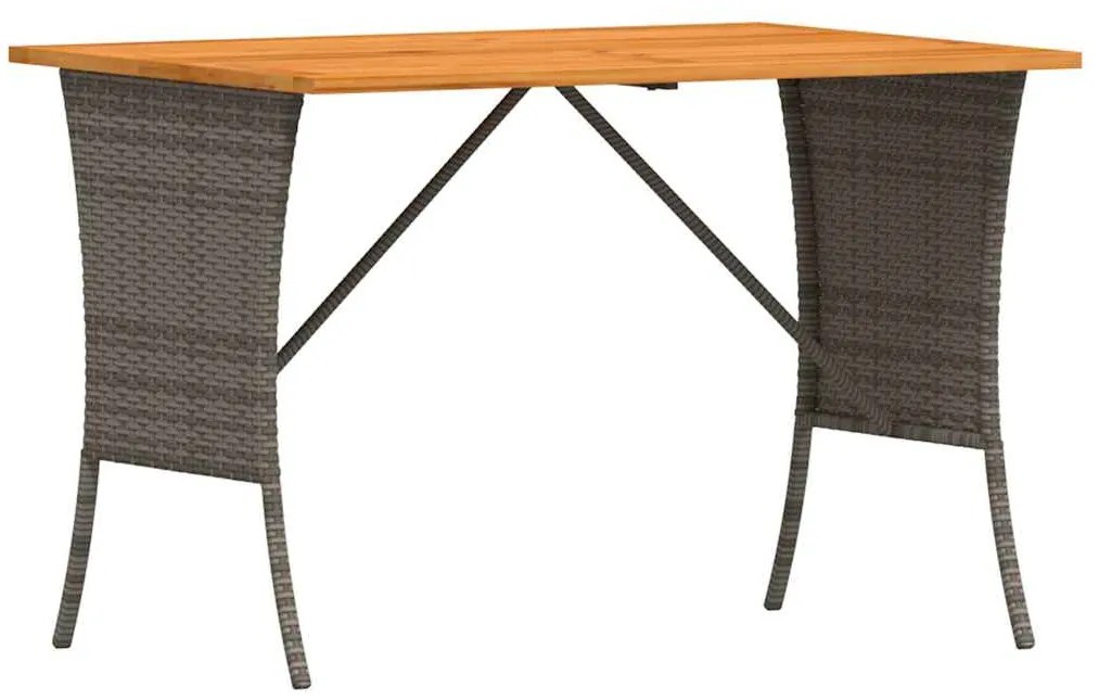 4 pcs conjunto sofás de jardim c/ almofadões vime PE cinzento
