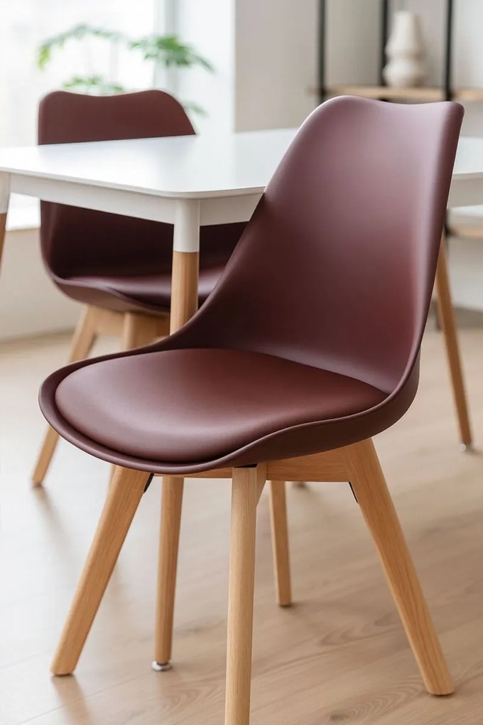 Pack 4 Cadeiras Synk Basic - Bordéus