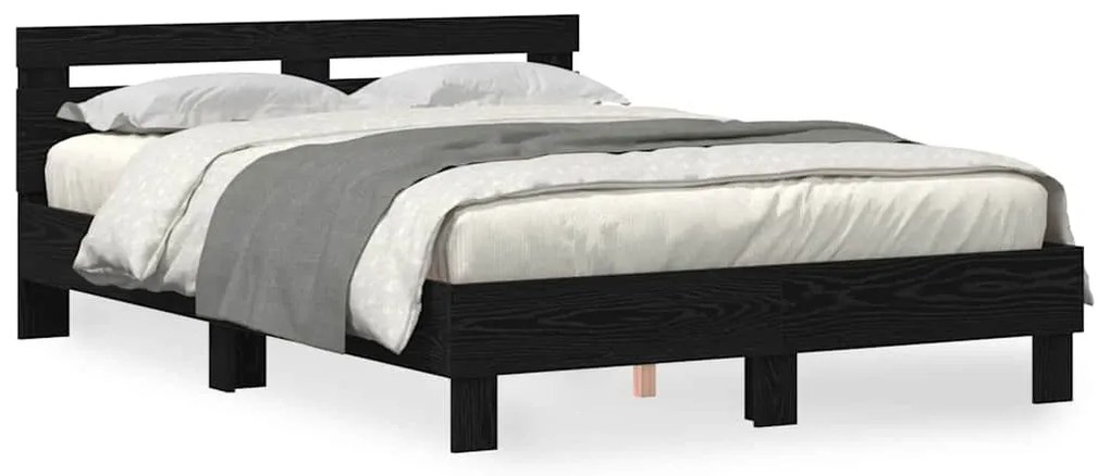 Estrado de Cama de Carvalho Preto Carvalho Preto
