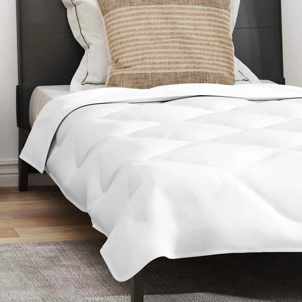 Edredom com Travesseiro 2 pcs Branco 155 x 200 cm Microfibra