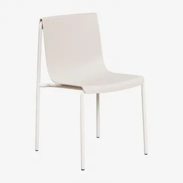 Pack De 4 Cadeiras De Jardim Em Polipropileno Ismene Branco Pedra - Sklum