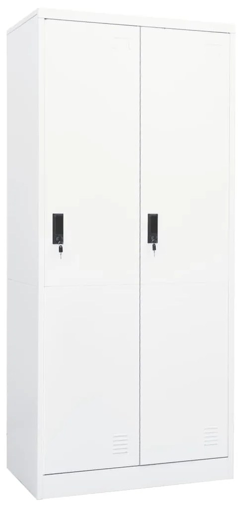 vidaXL Roupeiro 80x50x180 cm aço branco