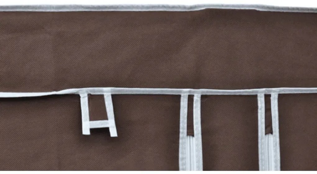 Roupeiro de tecido castanho