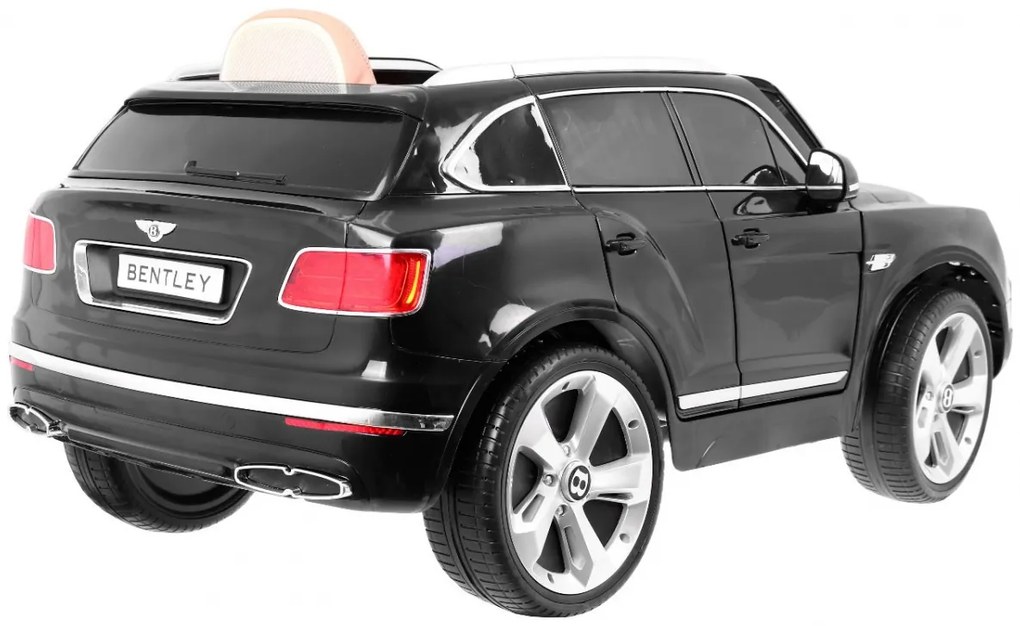 Carro elétrico para Crianças 12V Bentley Bentayga Rodas de EVA, Assento de couro Preto