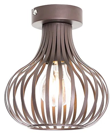 Candeeiro de teto moderno castanho 18 cm - Saffira Moderno