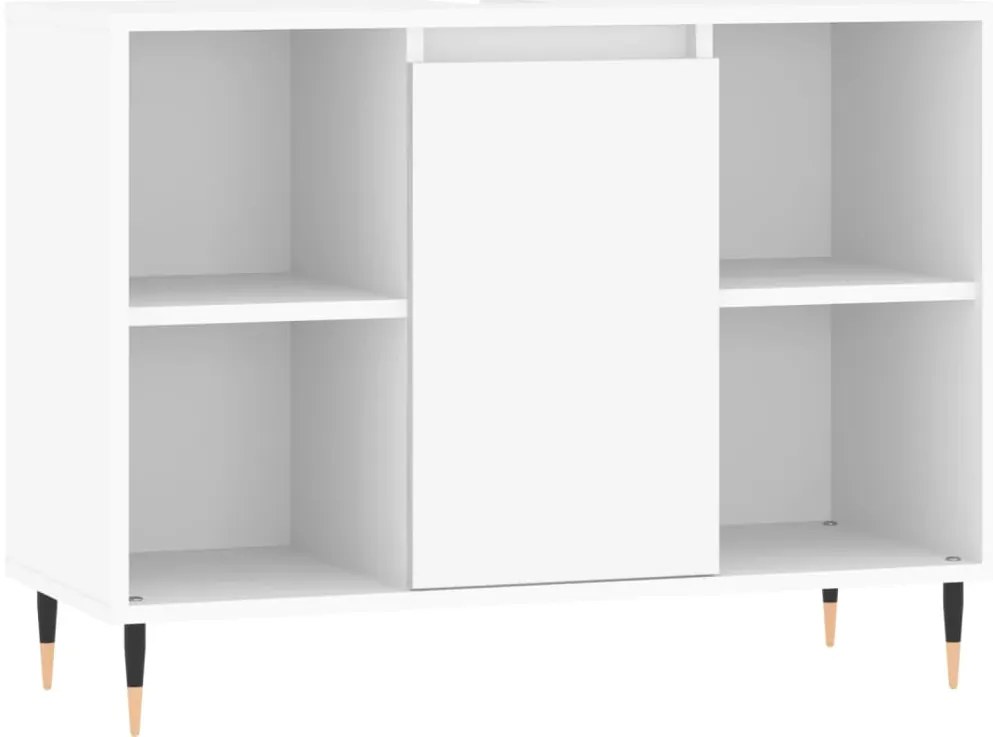 3 pcs conjunto móveis casa de banho derivados de madeira branco