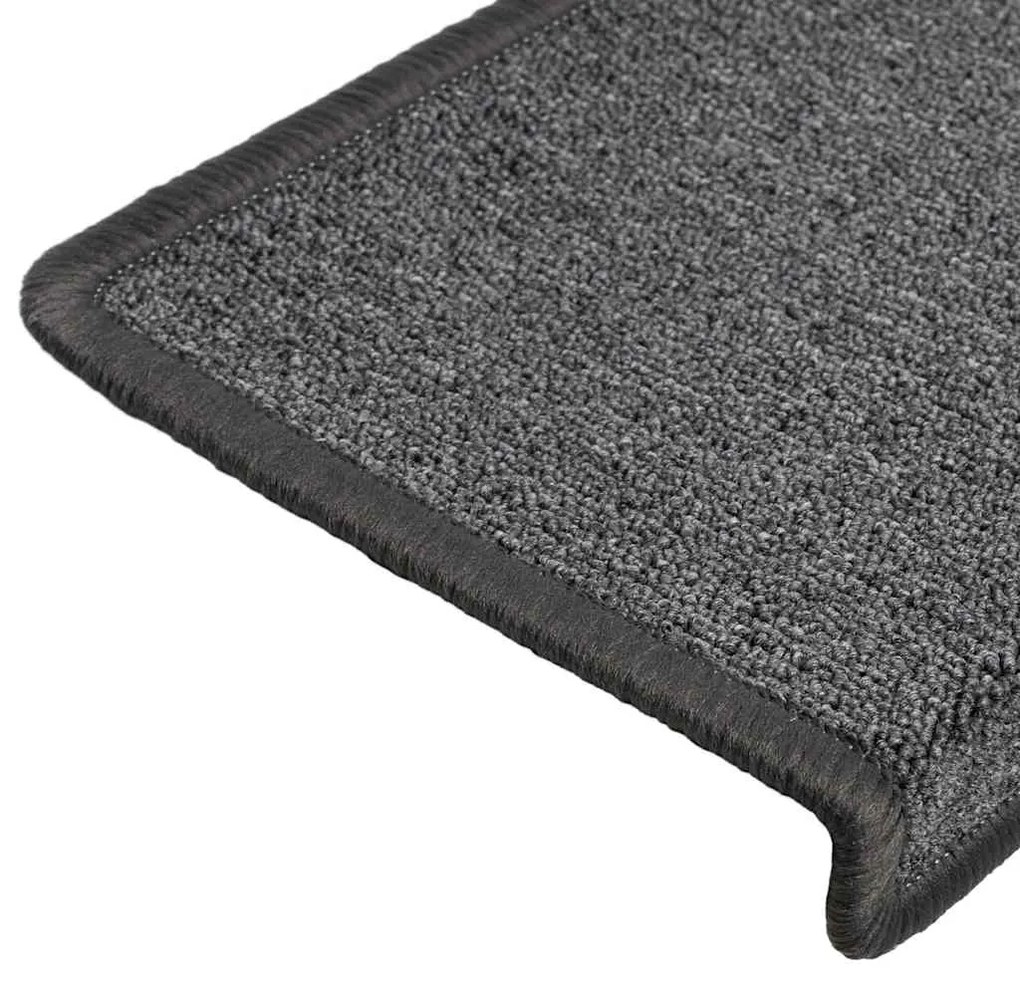 Tapetes de escadas 30 pcs 65x21x4 cm cinza-escuro