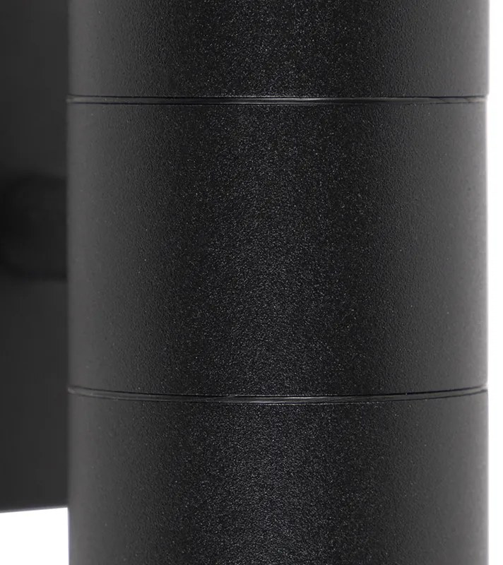 LED Candeeiro de parede exterior inteligente preto IP44 incl. 2 GU10 wifi - Duo Moderno
