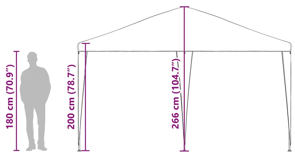 Tenda para Festa Azul 4x4 m PE