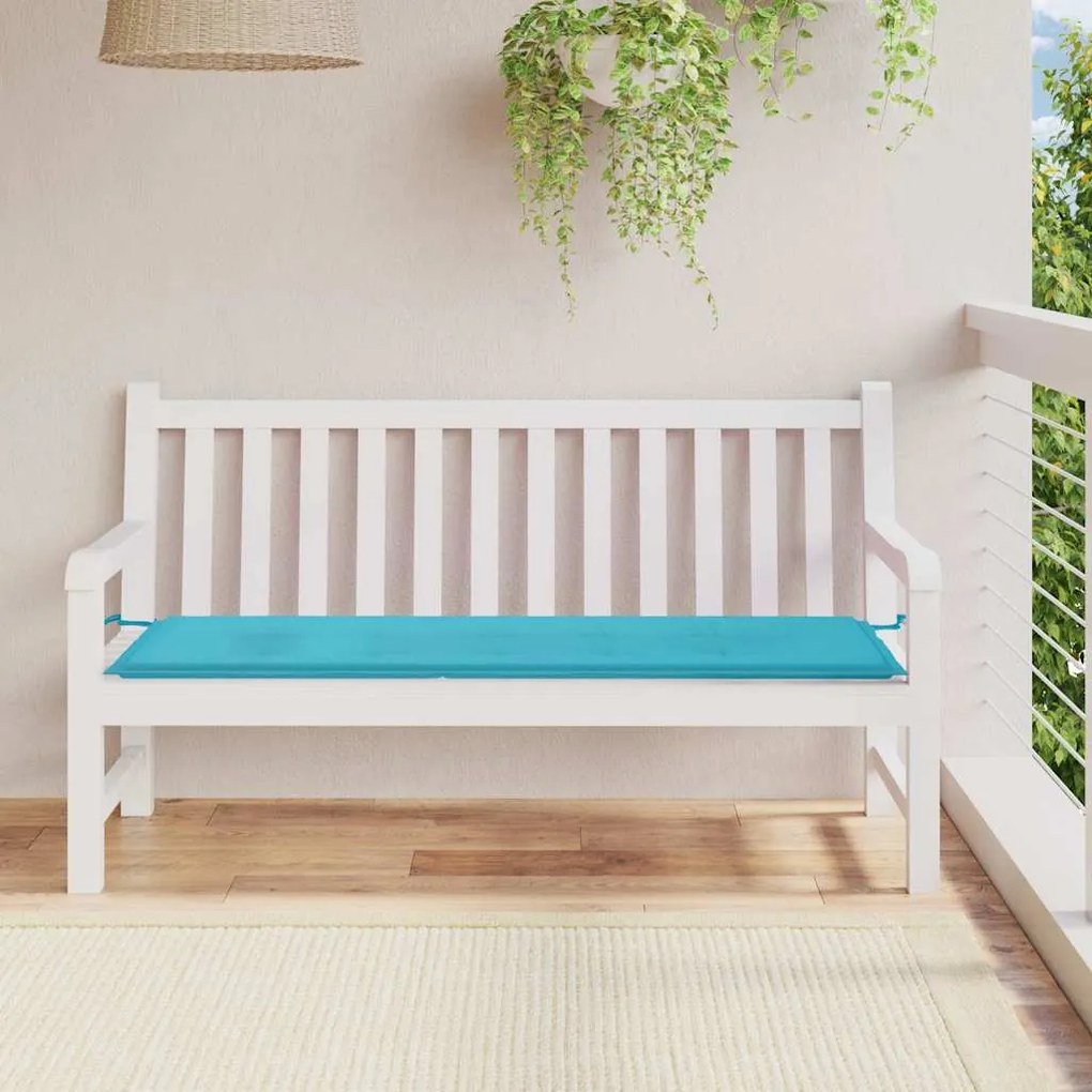 Almofadão p/ banco de jardim 150x50x4 cm tecido oxford turquesa