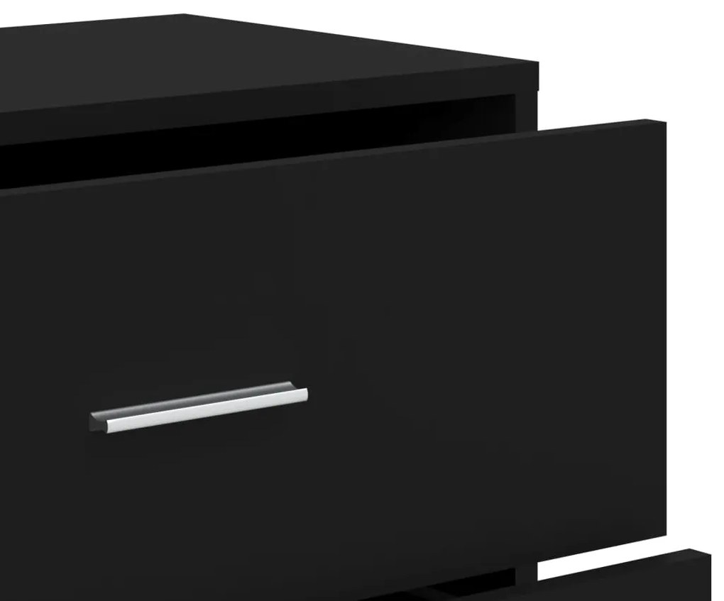 Aparadores 2 pcs 60x31x84 cm derivados de madeira preto