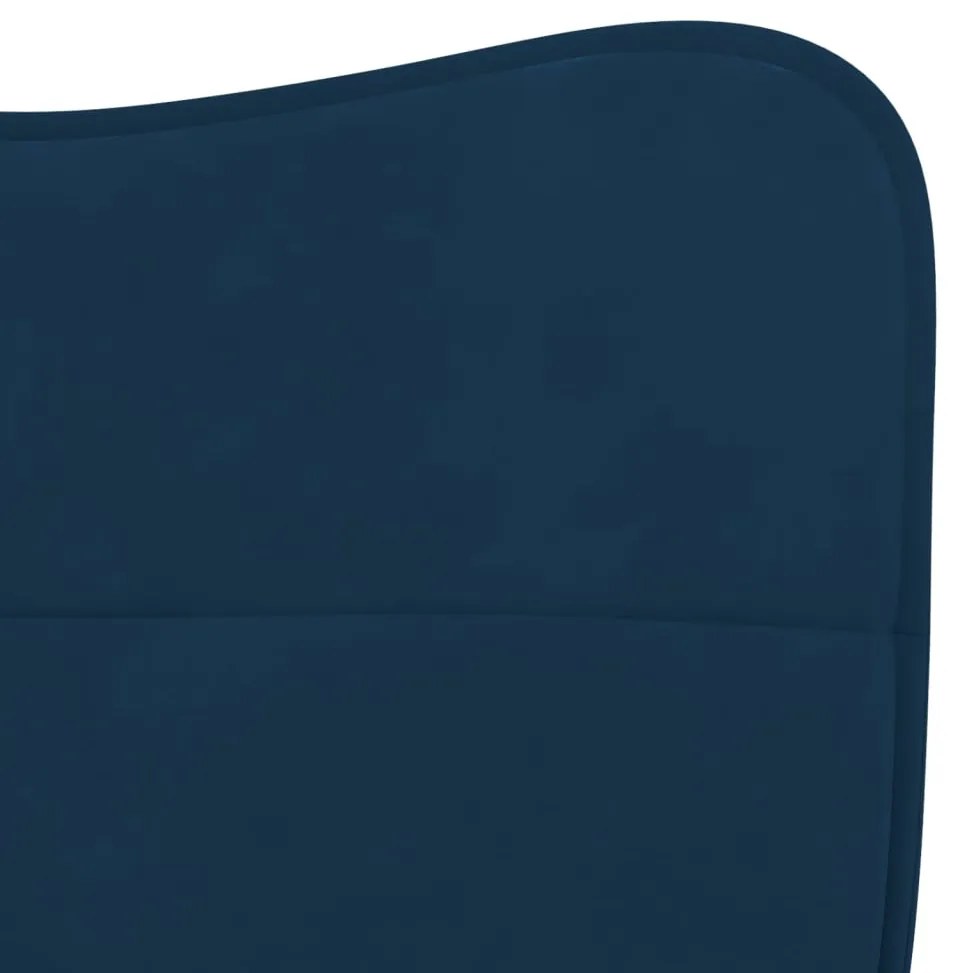 Cadeiras de jantar 2 pcs veludo azul