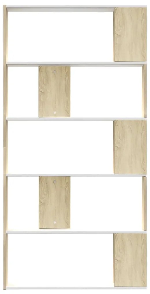 Estante/divisória 80x24x159cm branco e cor carvalho
