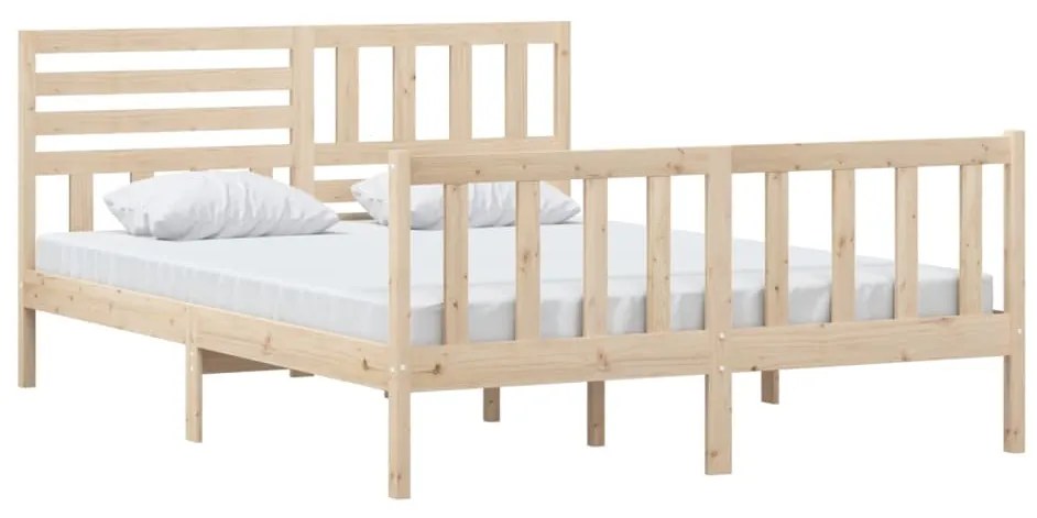 Estrutura de cama king size 150x200 cm madeira maciça