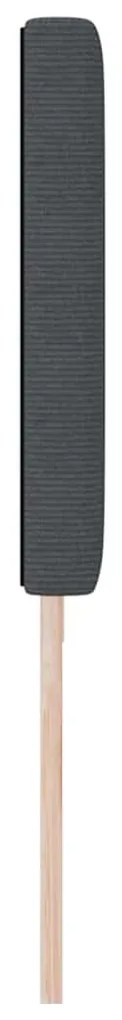 Cabeceira LED vidaXL Design Simples Cinza Escuro 100 cm em Tecido de C