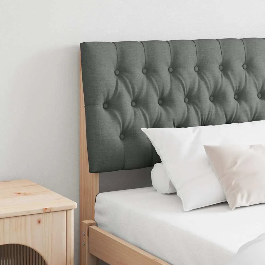 vidaXL Cabeceira estofada Cinza Escuro 180 cm
