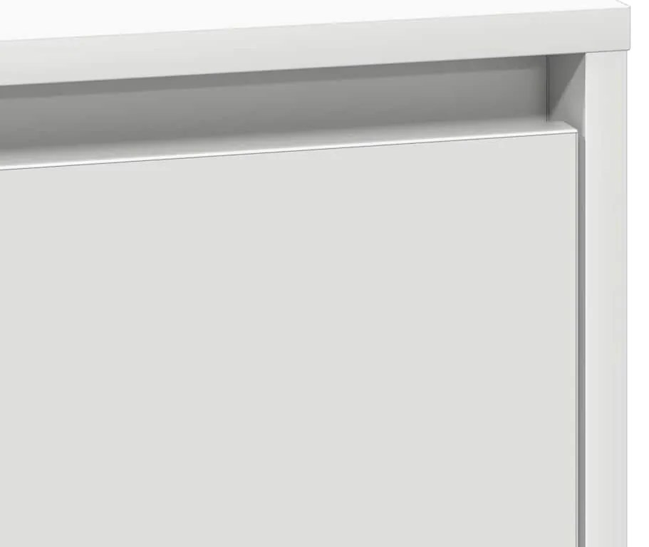 Criado-Mudo com LED Branco 39x34.5x65 cm Madeira Engenheirada