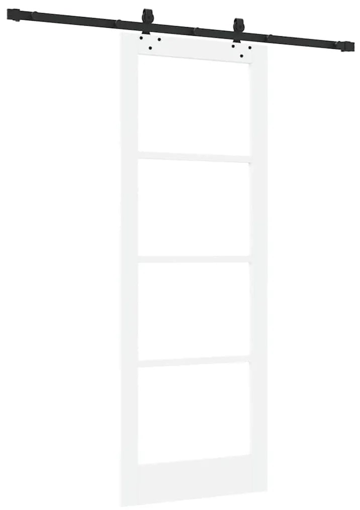 Conjunto de Porta Deslizante com Hardware 'ORKDAL'Branco de Madeira Só
