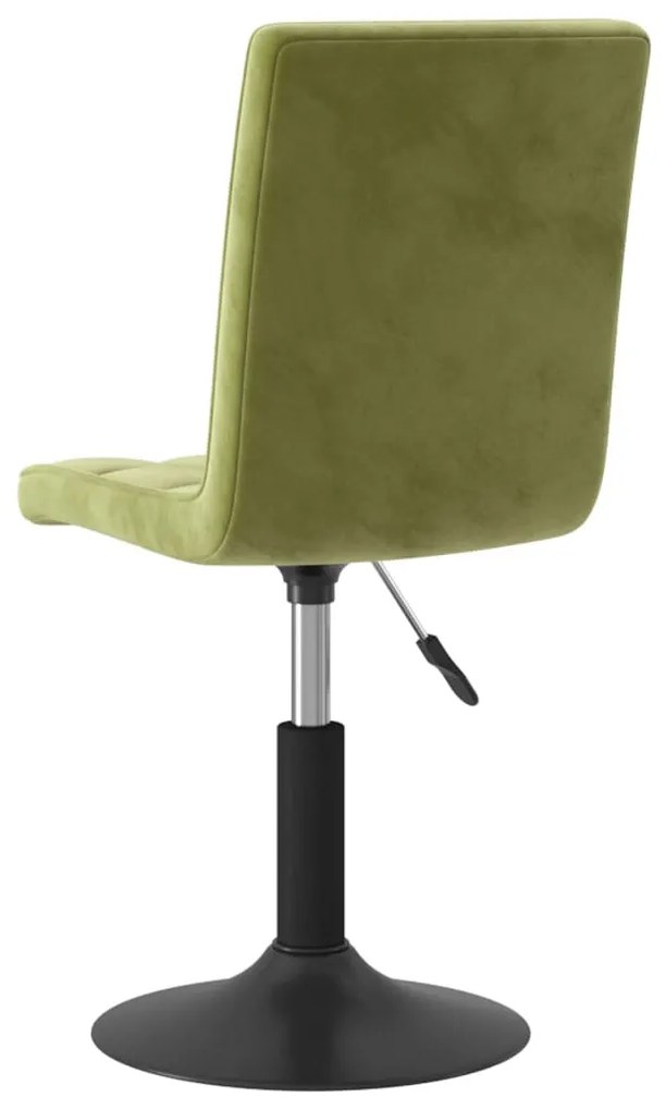 Cadeiras de jantar giratórias 2 pcs veludo verde-claro