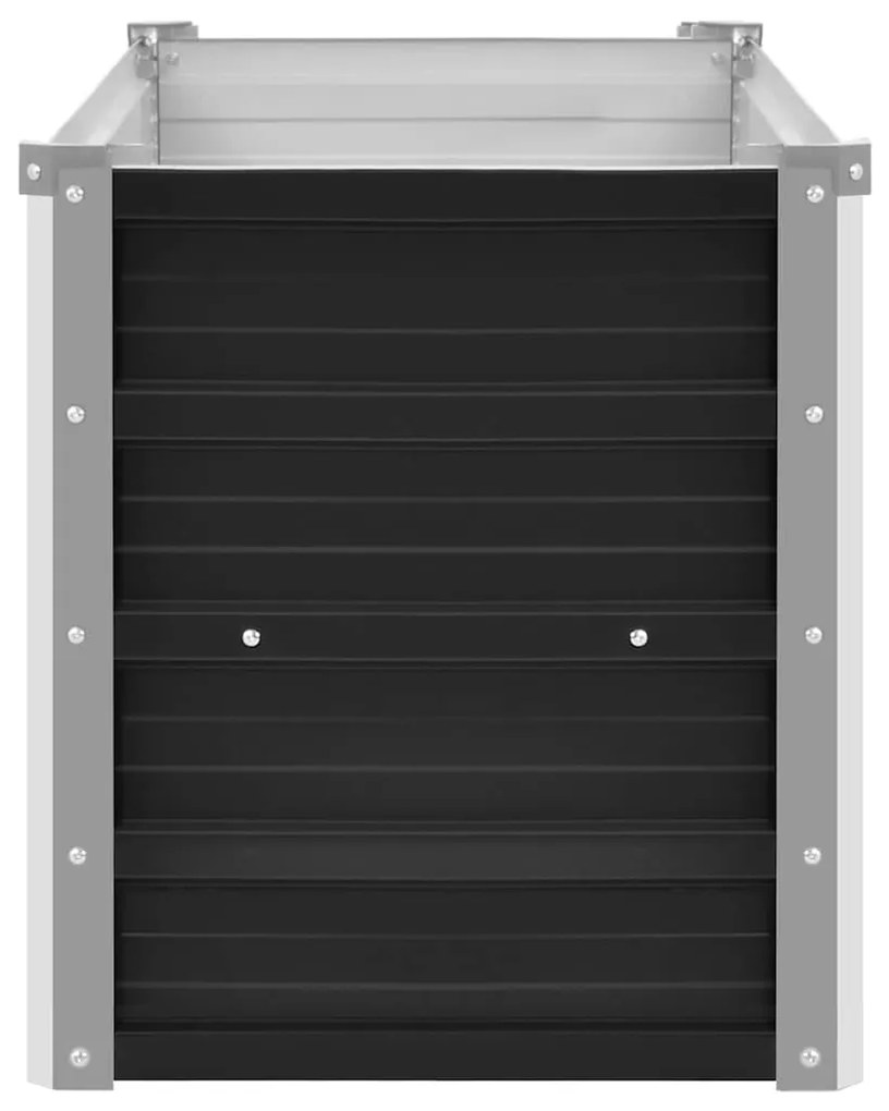 Canteiro elevado jardim aço galvanizado 100x40x45 cm antracite
