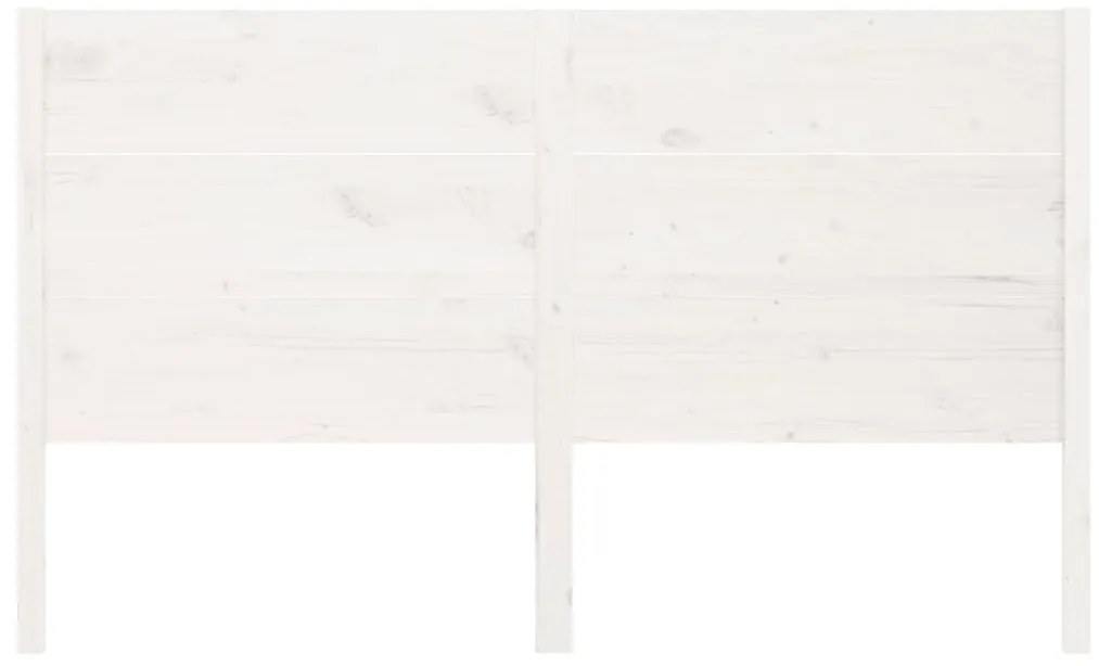 Cabeceira de cama 126x4x100 cm pinho maciço branco