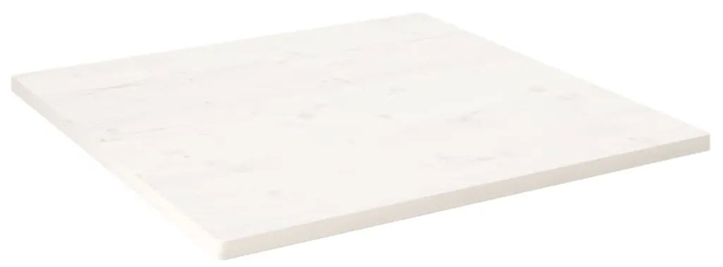 824386 vidaXL Tampo de mesa quadrado 70x70x2,5 cm pinho maciço branco